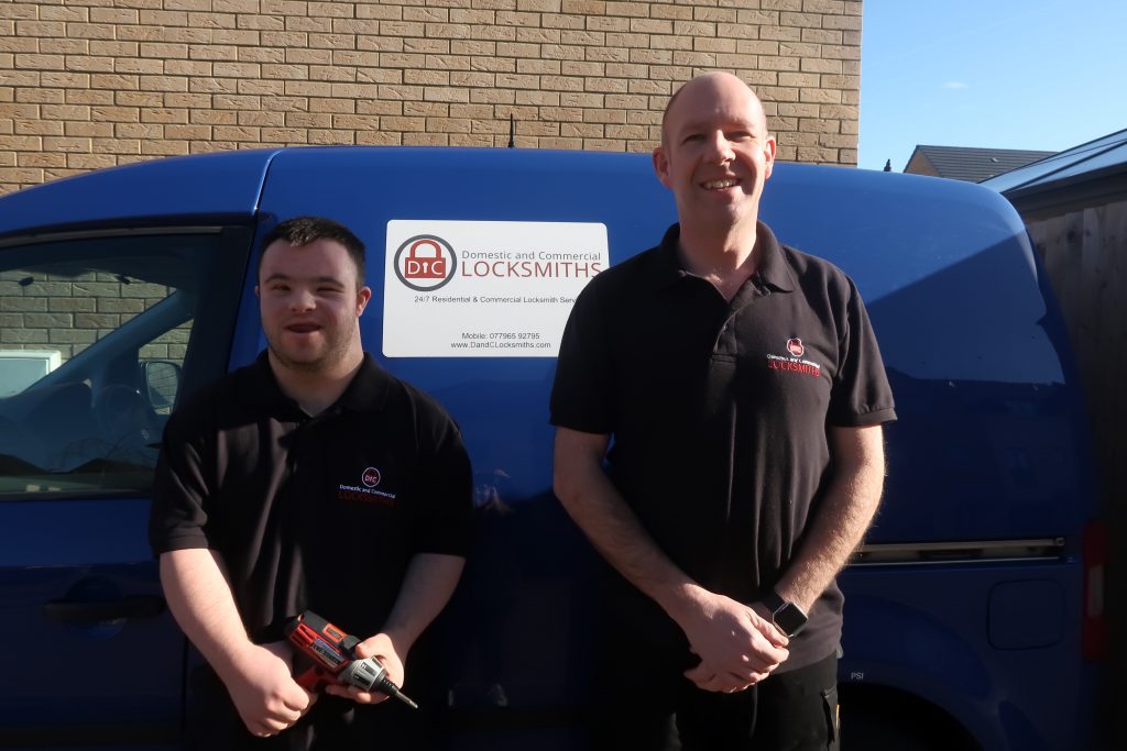 Locksmiths Ed and Mark in front of van